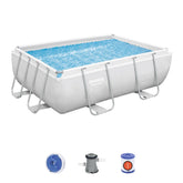 Bestway Power Steel   9'3" x 6'5" x 33"/2.82m x 1.96m x 84cm Rectangular Pool Set